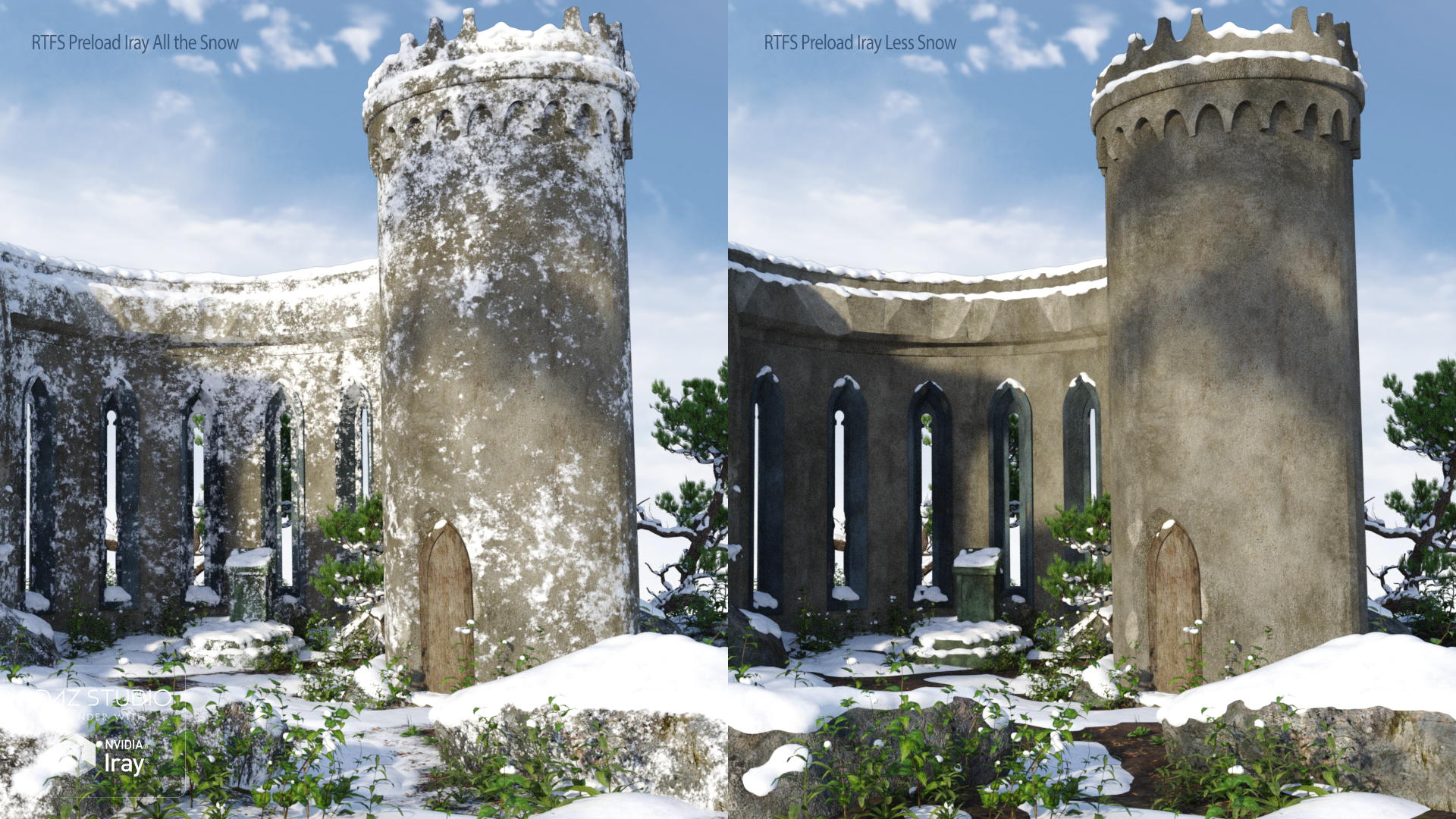 Ruins - The First Snow by: PeanterraAndrey Pestryakov, 3D Models by Daz 3D