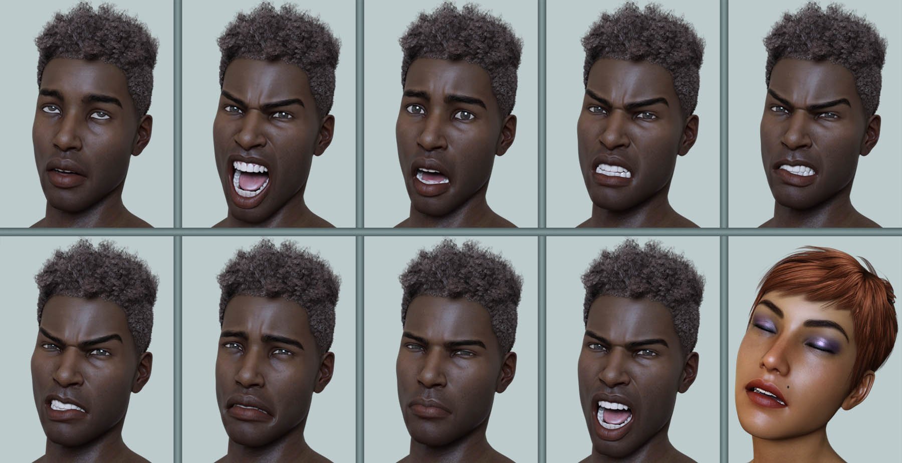 Capsces Poses and Expressions for Genesis 8 Male and Darius 8