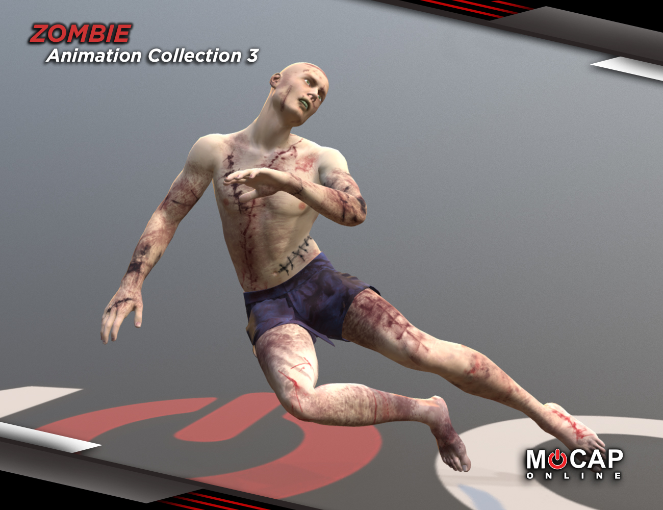 Zombie Animation Collection P3 for Michael 8 by: Mocap Online, 3D Models by Daz 3D