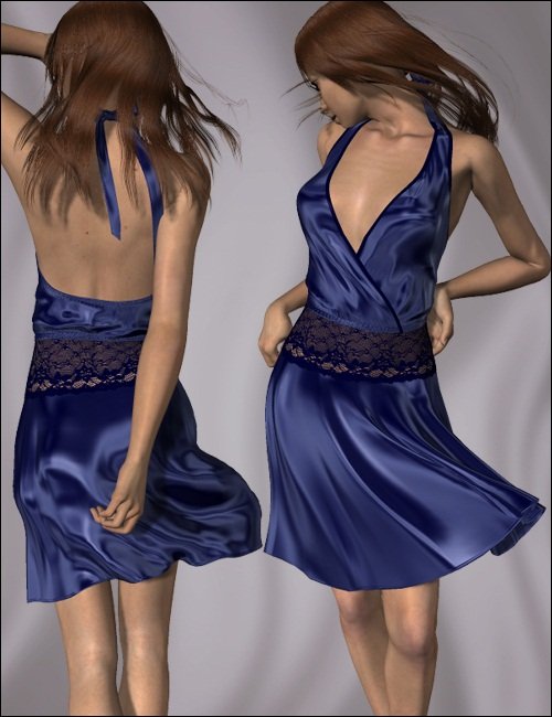 Evening Dress for V4 by: hongyu, 3D Models by Daz 3D