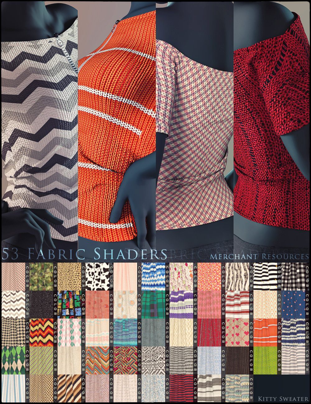 Sweater Shaders Merchant Resources by: , 3D Models by Daz 3D
