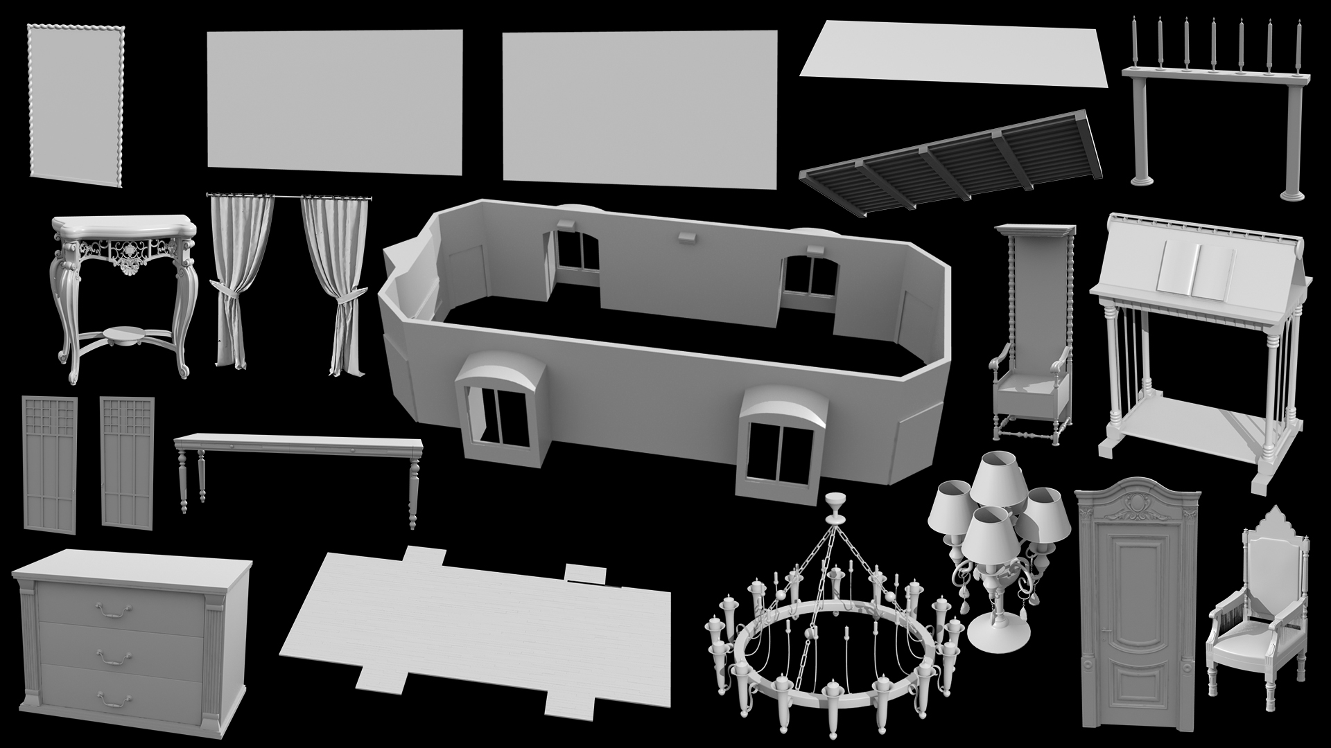 Knight Guest Hall Knight Guest Hall by: Tesla3dCorp, 3D Models by Daz 3D