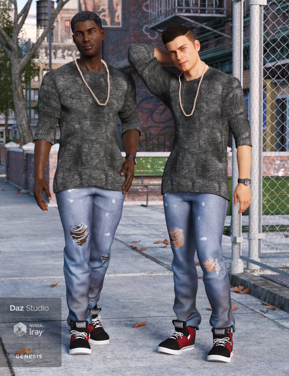 Street Style Outfit for Genesis 8 Male(s) by: Barbara BrundonMoonscape GraphicsSade, 3D Models by Daz 3D