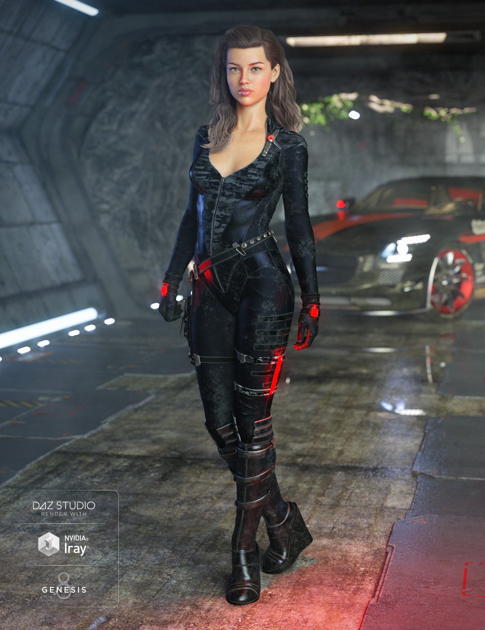 Stealth Siren Outfit for Genesis 8 Female(s) by: Barbara BrundonAnna Benjamin, 3D Models by Daz 3D