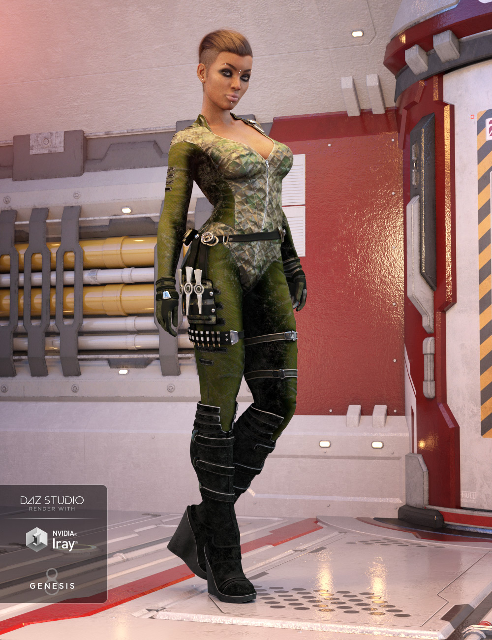 Stealth Siren Outfit Textures by: Anna Benjamin, 3D Models by Daz 3D