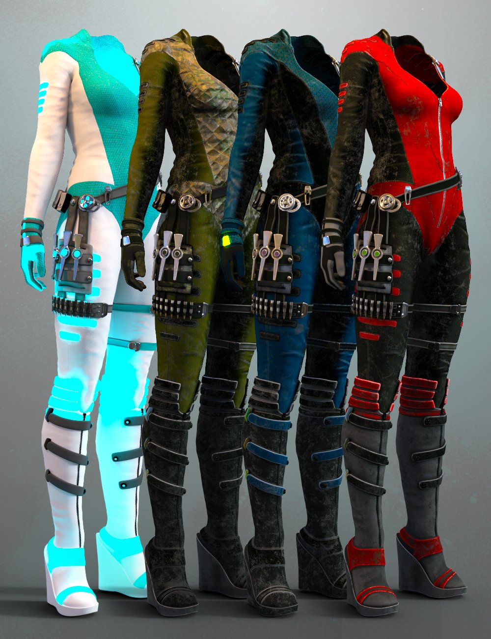 Stealth Siren Outfit Textures | Daz 3D