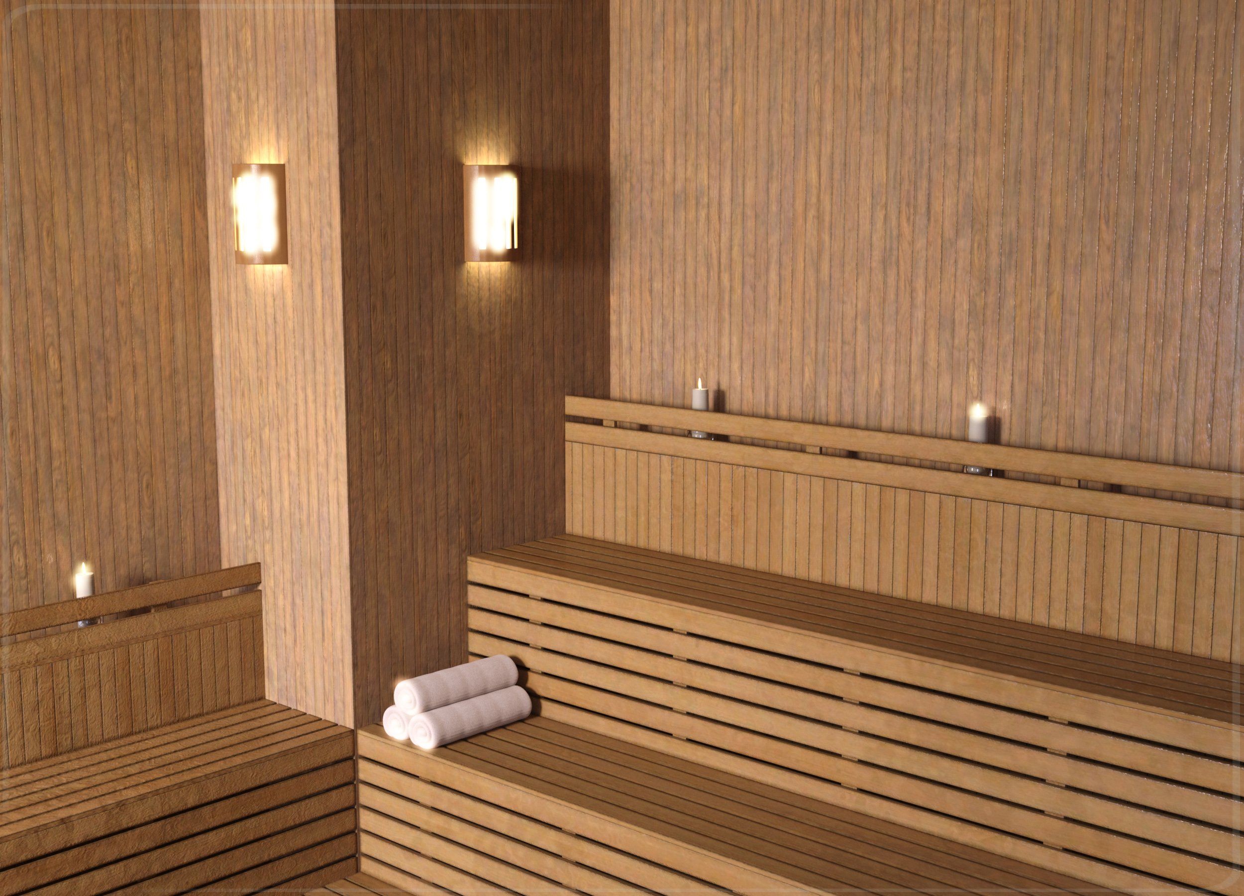 Z Sauna Room and Poses for Genesis 3 & 8 by: Zeddicuss, 3D Models by Daz 3D