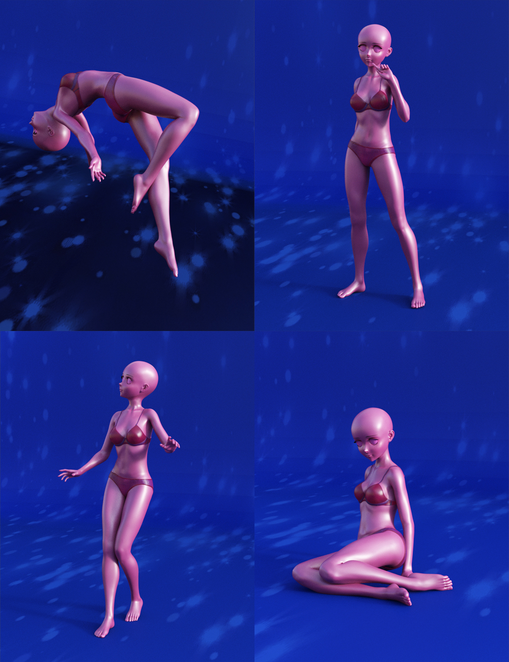 Anime Poses for Sakura 8 by: Muscleman, 3D Models by Daz 3D