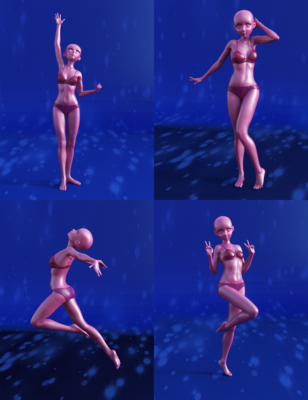 Anime Poses for Sakura 8 by: Muscleman, 3D Models by Daz 3D