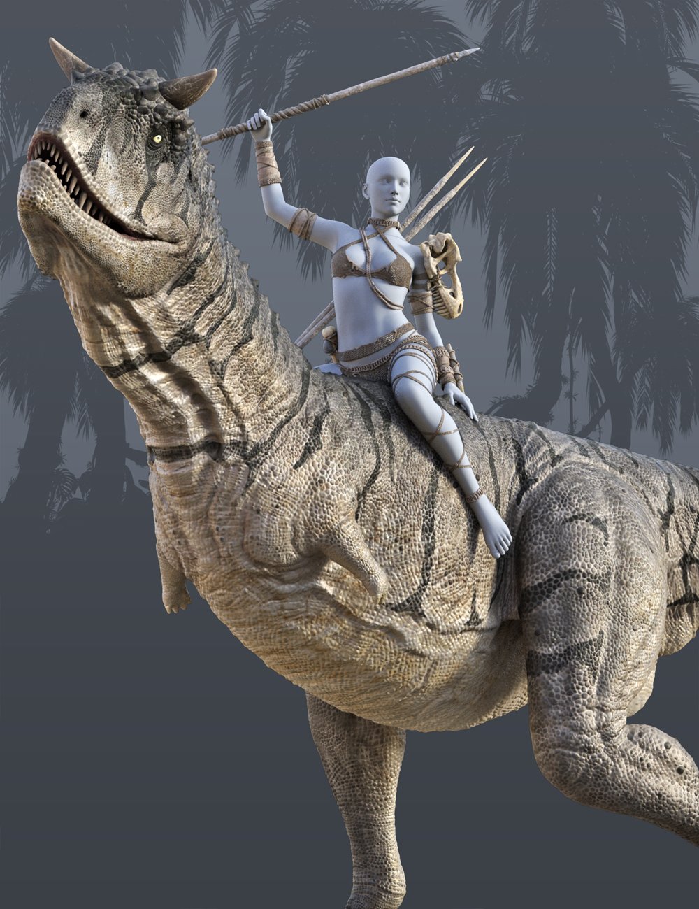 Dinosaur Queen Poses for Genesis 8 Female by: Herschel Hoffmeyer, 3D Models by Daz 3D