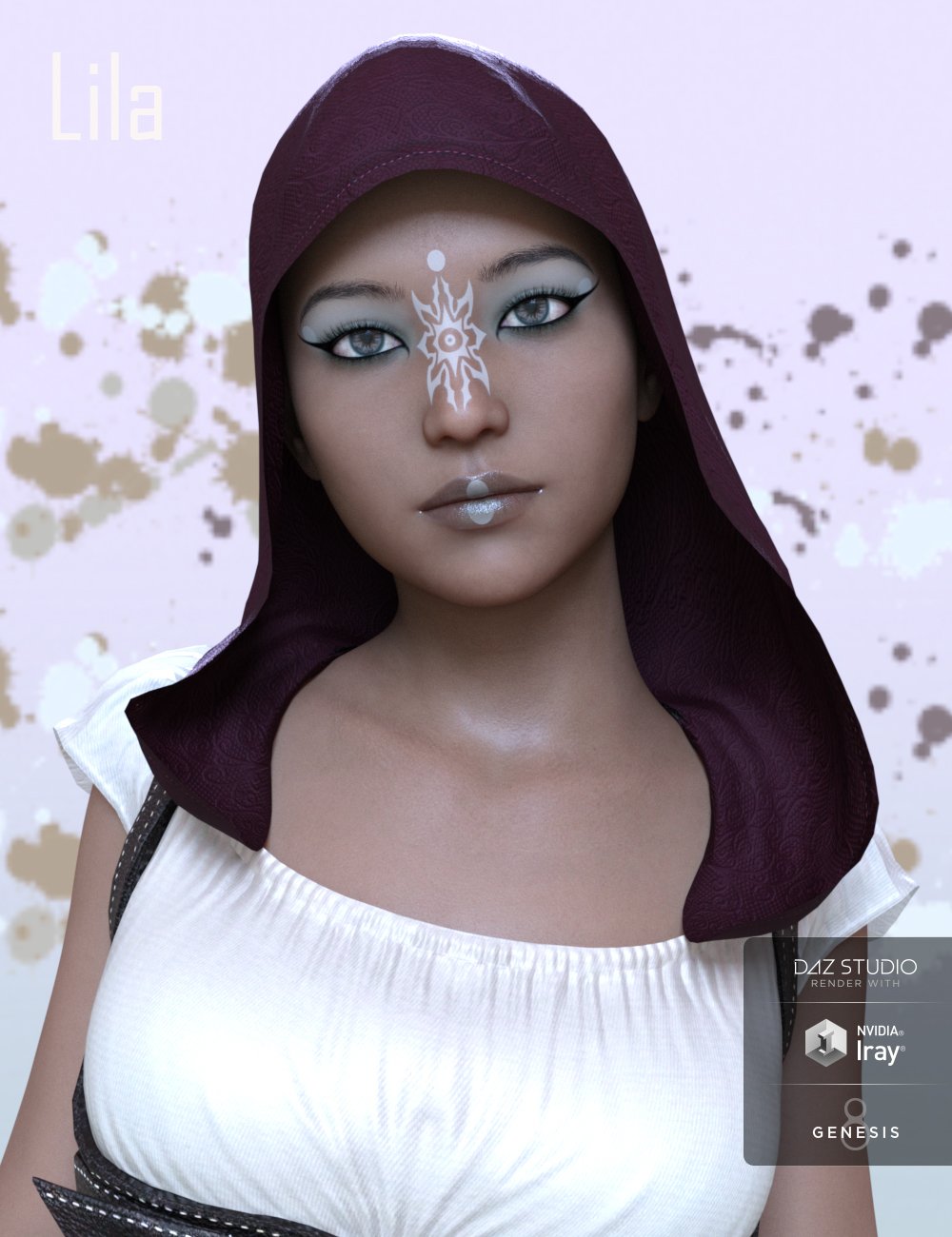Lila for Genesis 3 and Genesis 8 Female by: AnainAkasha, 3D Models by Daz 3D