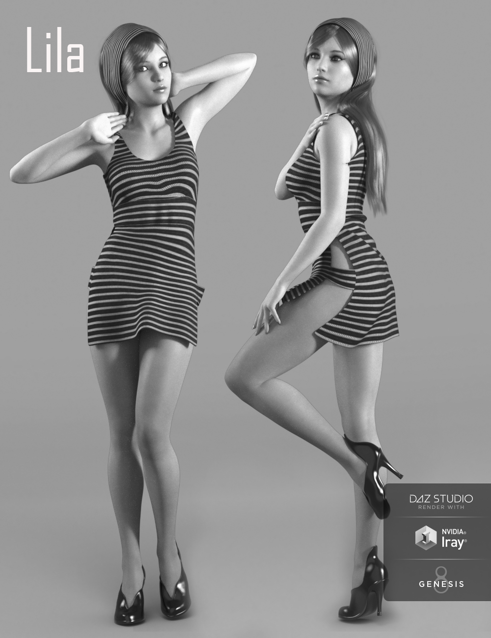 Lila for Genesis 3 and Genesis 8 Female Lila for Genesis 3 and Genesis 8 Female by: AnainAkasha, 3D Models by Daz 3D