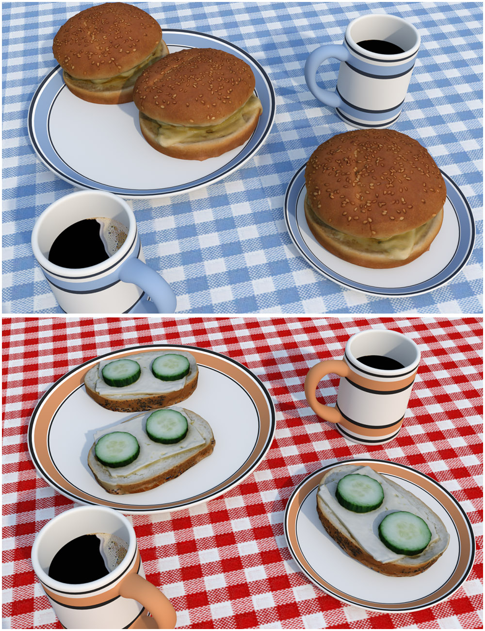 Tasty Sandwich Props by: Oskarsson, 3D Models by Daz 3D