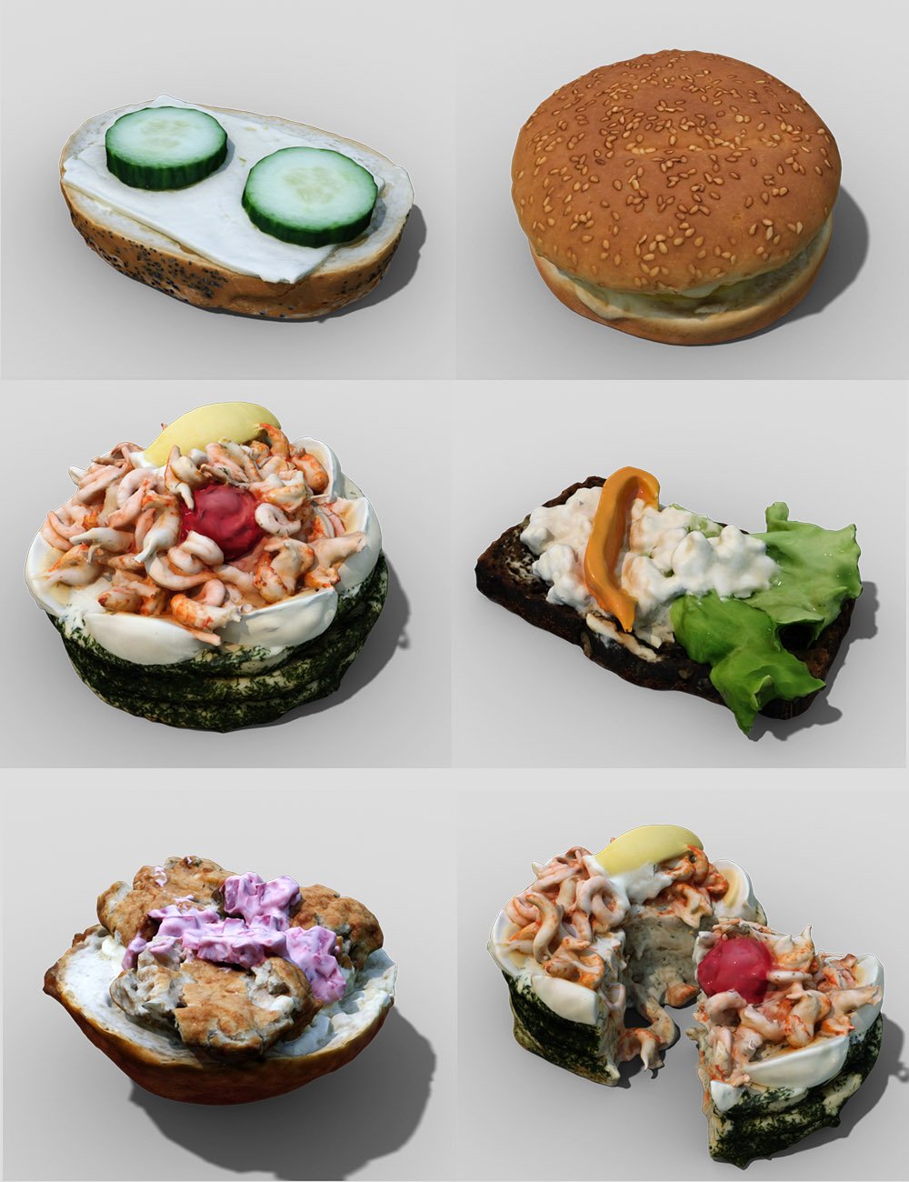Tasty Sandwich Props by: Oskarsson, 3D Models by Daz 3D