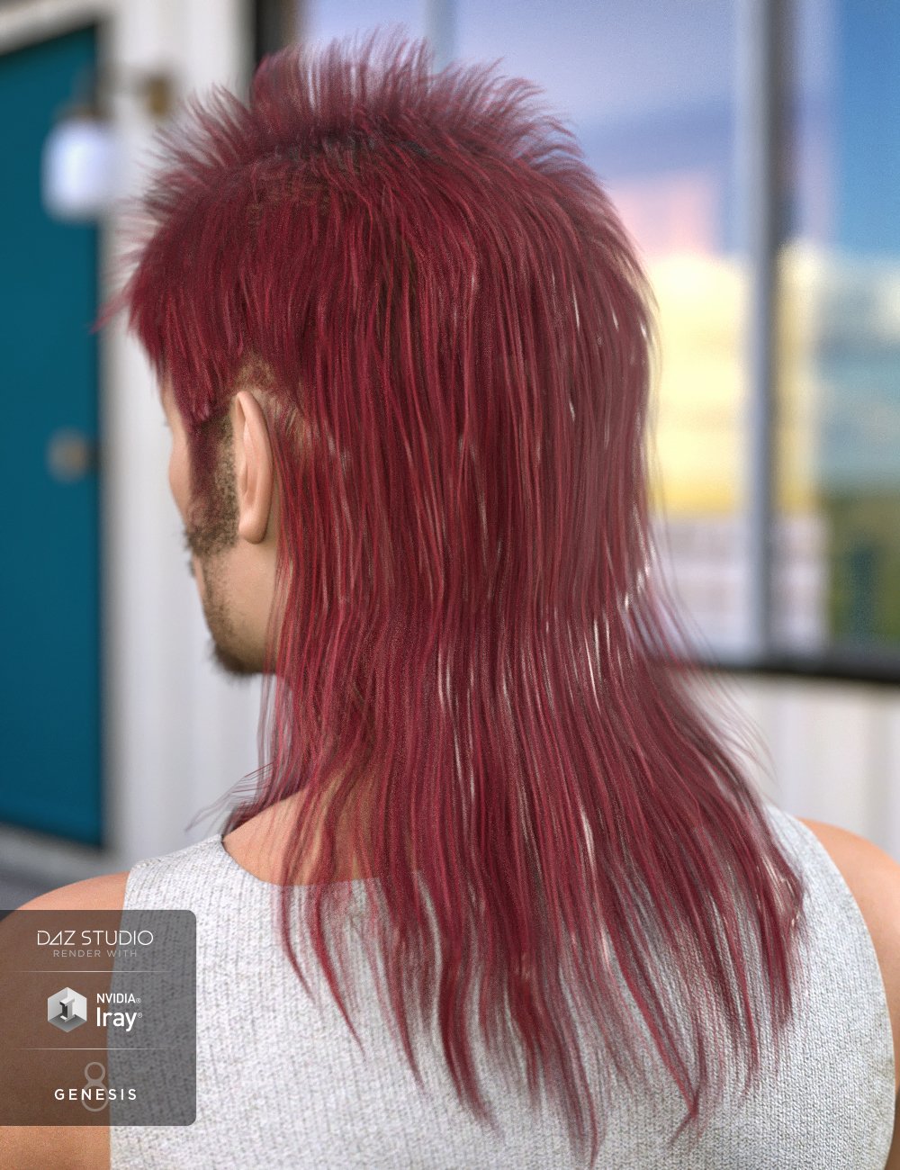 Bubba Mullet Hair for Genesis 3 and 8 Male(s) Bubba Mullet Hair for Genesis 3 and 8 Male(s) by: 3DCelebrity, 3D Models by Daz 3D