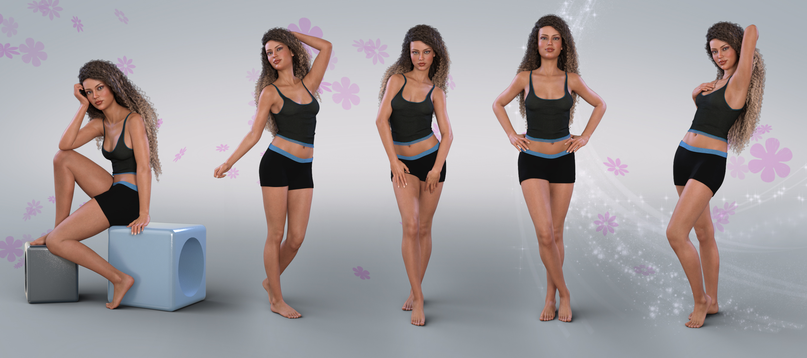 Z Real Beauty - Poses for Genesis 8 Female and Charlotte 8 by: Zeddicuss, 3D Models by Daz 3D