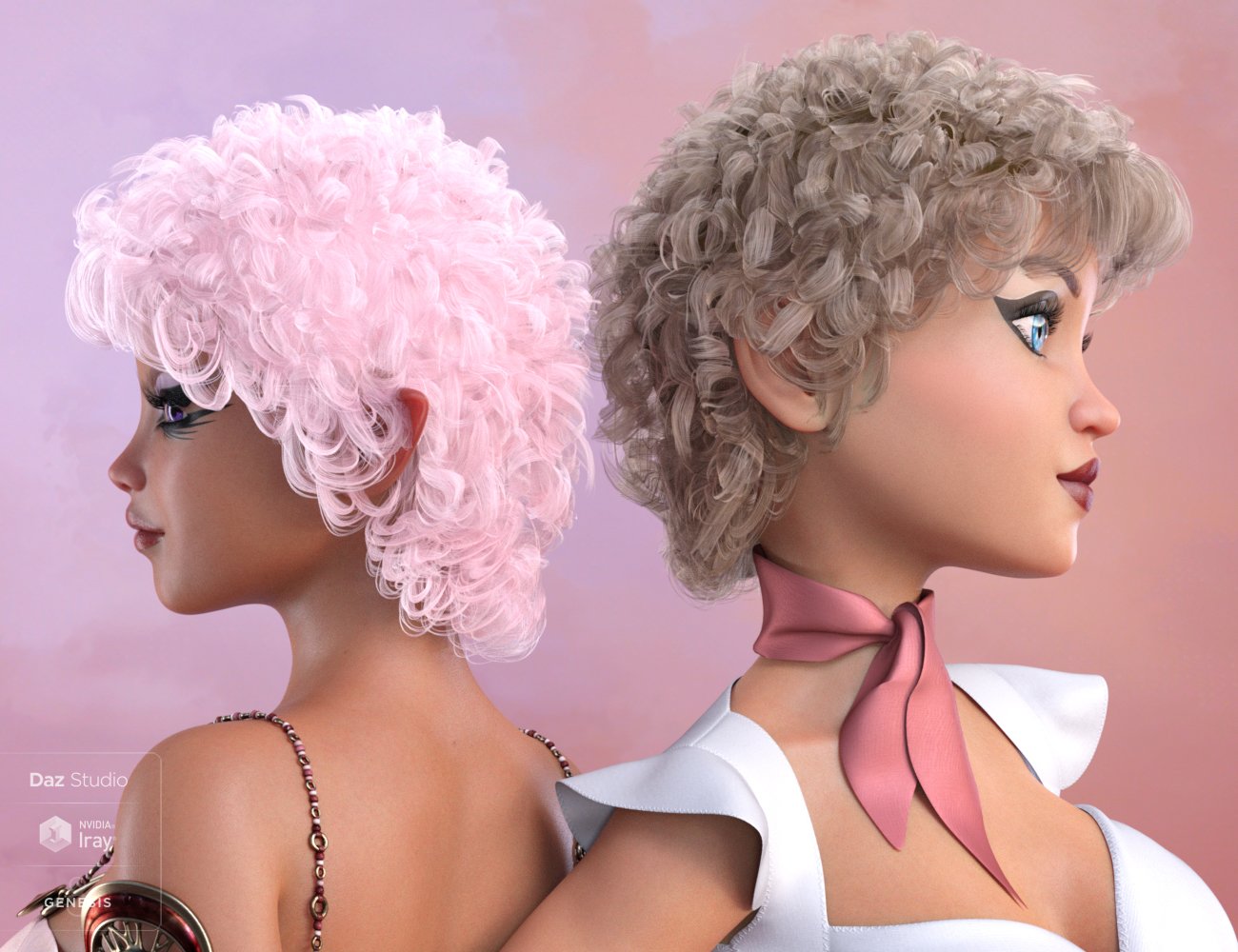Estelle Hair for Genesis 3 and 8 Female(s) by: goldtassel, 3D Models by Daz 3D