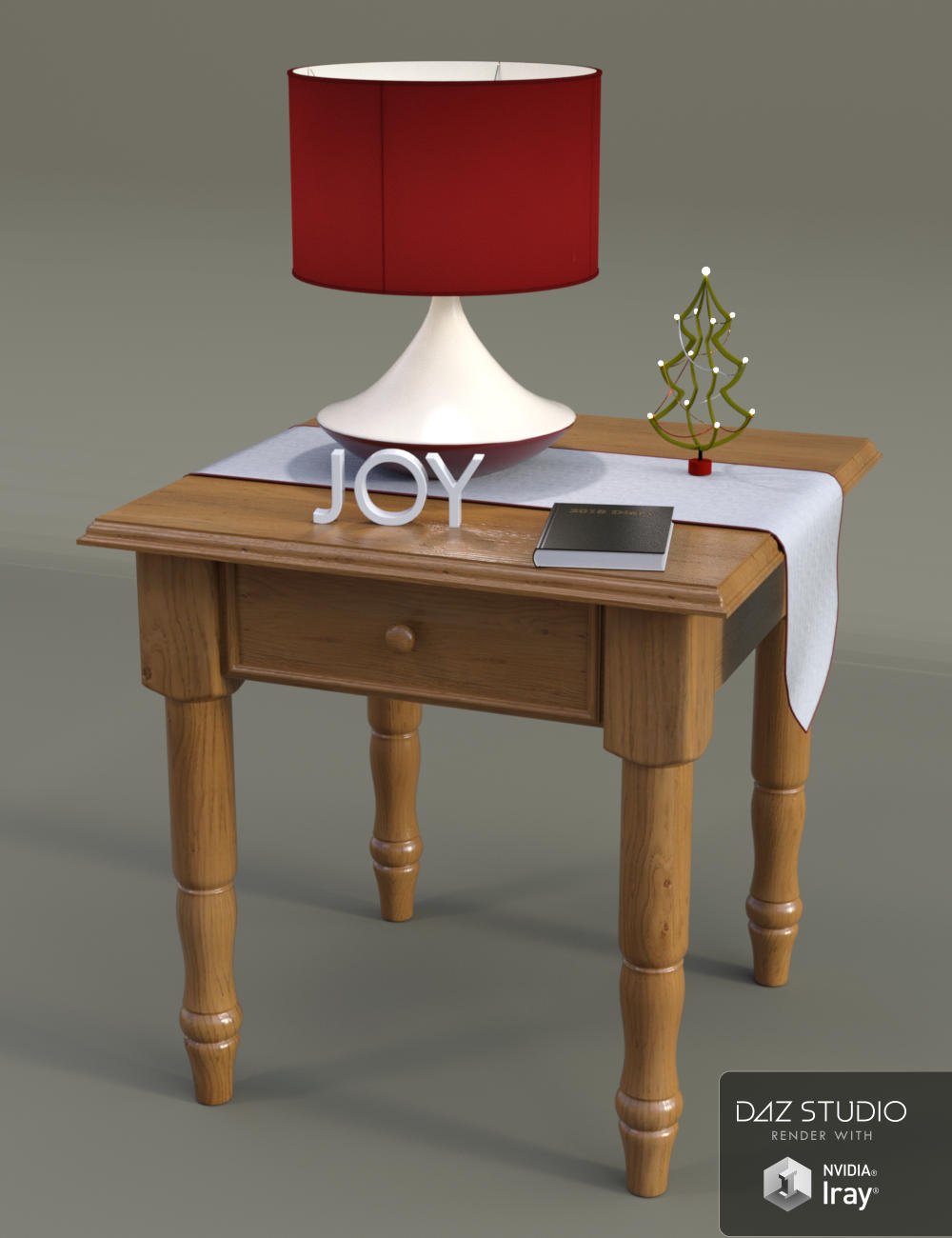 WDJ Christmas End Table by: Wee Dangerous John, 3D Models by Daz 3D