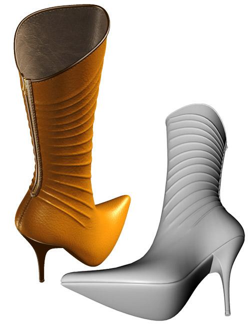 Metal Stiletto Boots For V4 by: dx30, 3D Models by Daz 3D