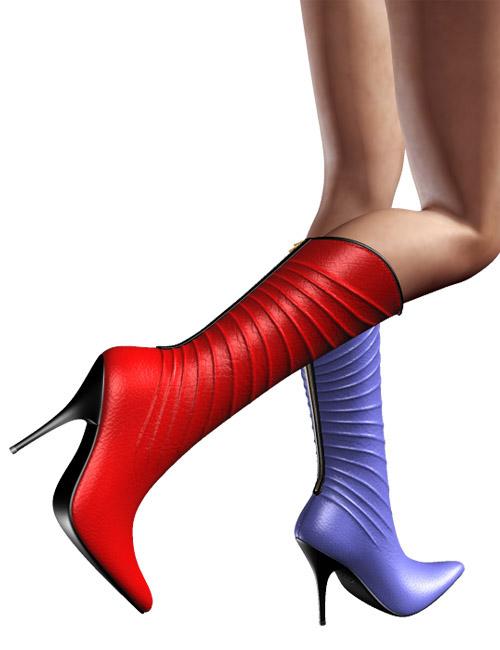 Metal Stiletto Boots For V4 Metal Stiletto Boots For V4 by: dx30, 3D Models by Daz 3D