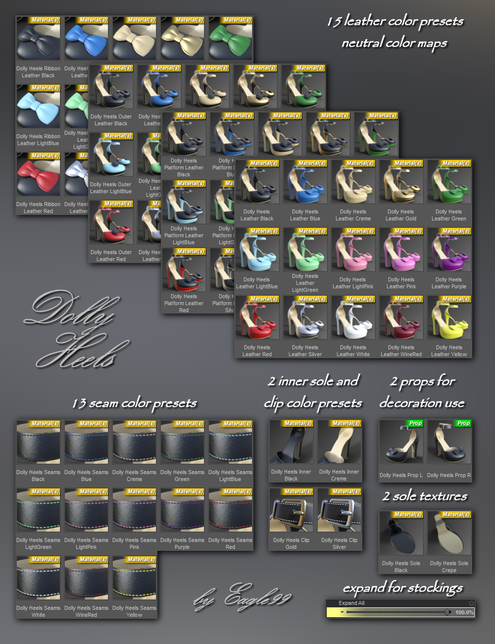Dolly Heels for Genesis 3 and 8 Female(s) Dolly Heels for Genesis 3 and 8 Female(s) by: Eagle99, 3D Models by Daz 3D