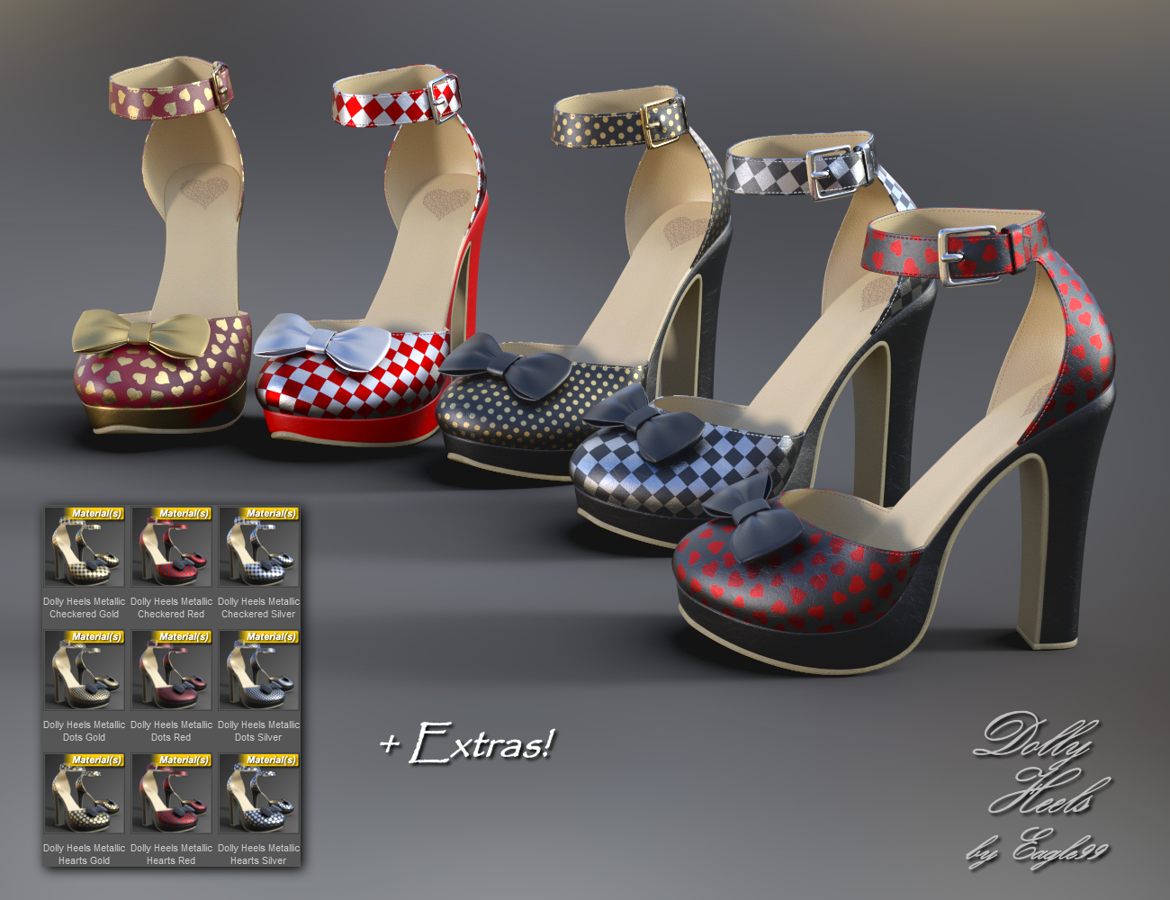 Dolly Heels for Genesis 3 and 8 Female(s) by: Eagle99, 3D Models by Daz 3D