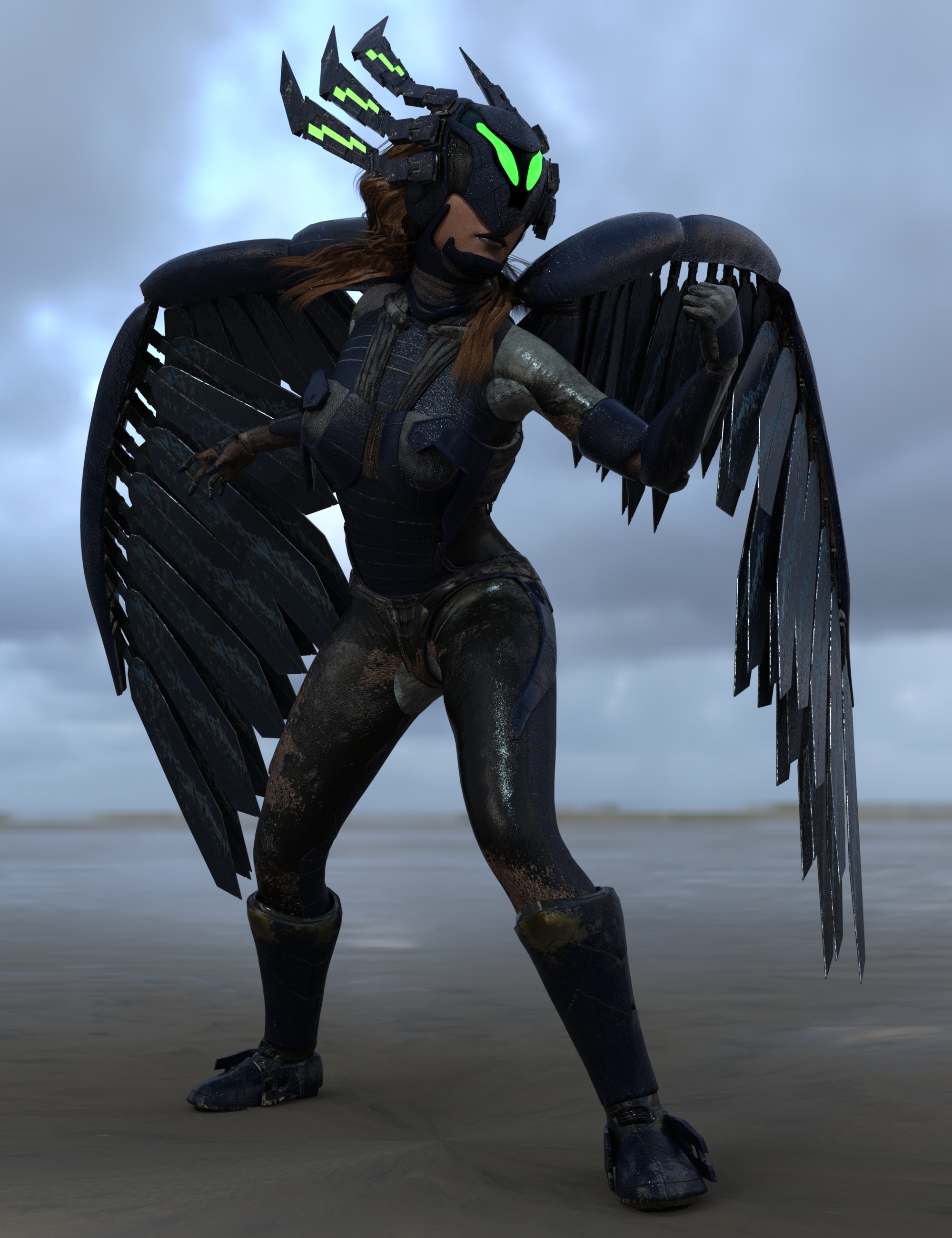 Cyborgations Vision Wings Outfit for Genesis 3 and 8 Female Cyborgations Vision Wings Outfit for Genesis 3 and 8 Female by: Sixus1 Media, 3D Models by Daz 3D