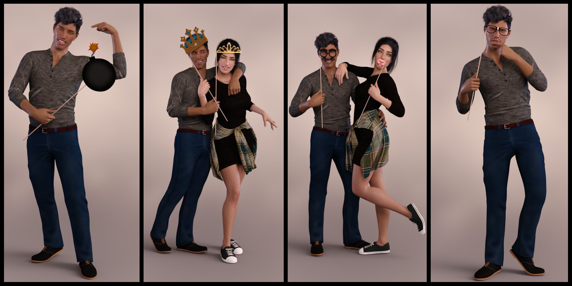 Photo Shoot Props and Poses for Genesis 8 Male and Female Photo Shoot Props and Poses for Genesis 8 Male and Female by: lunchladyARTCollab, 3D Models by Daz 3D