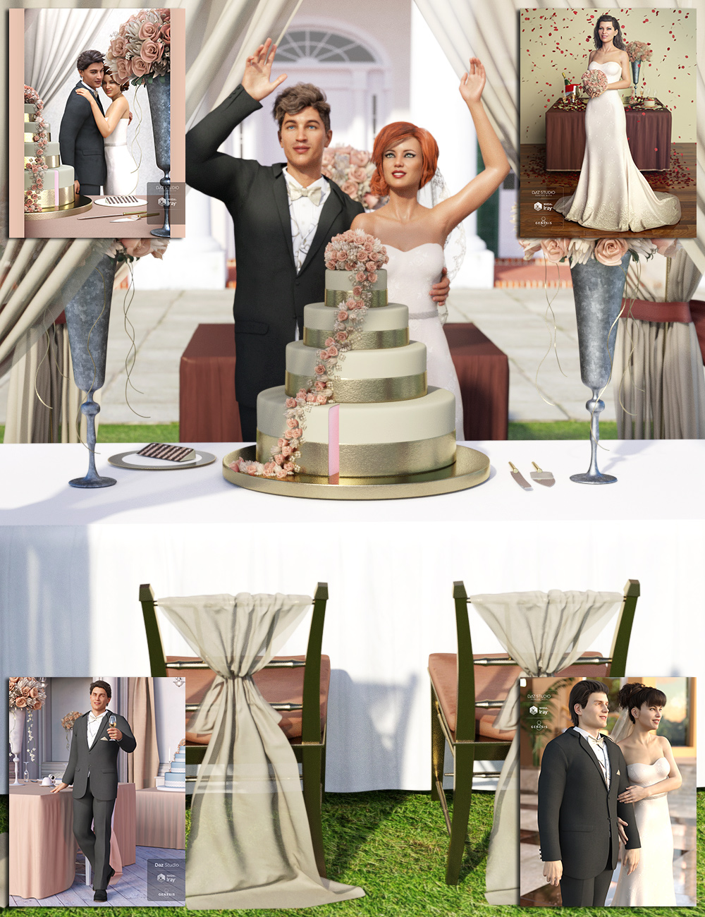 Wedding Dreams Come True Bundle by: , 3D Models by Daz 3D