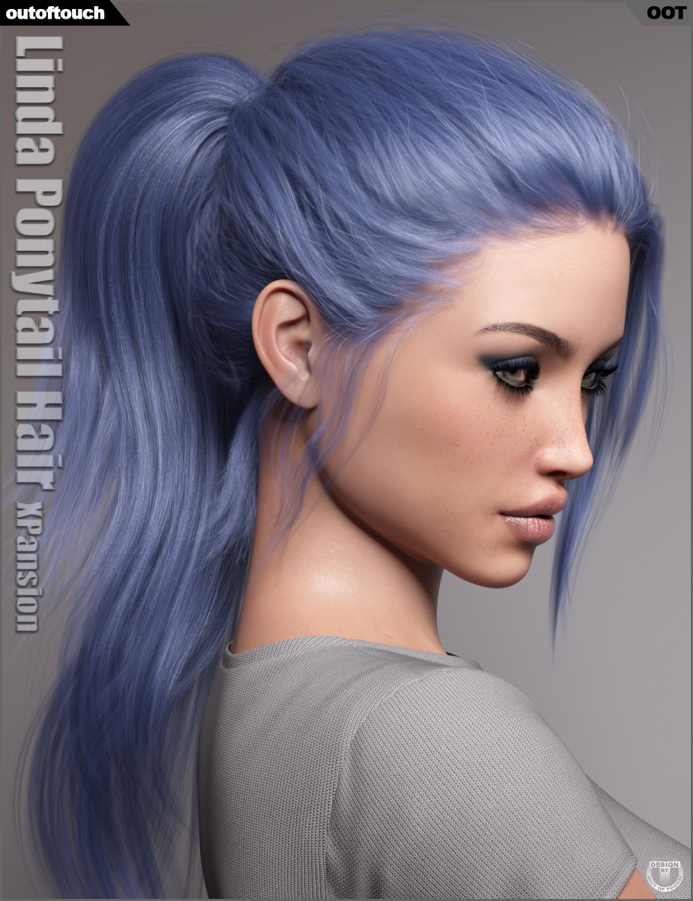 OOT Hairblending 2.0 Texture XPansion for Linda Ponytail Hair by: outoftouch, 3D Models by Daz 3D