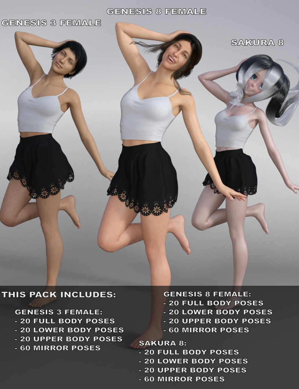 Easier Pose Creation for Genesis 3 & 8 Female(s) and Sakura 8 by: JWolf, 3D Models by Daz 3D