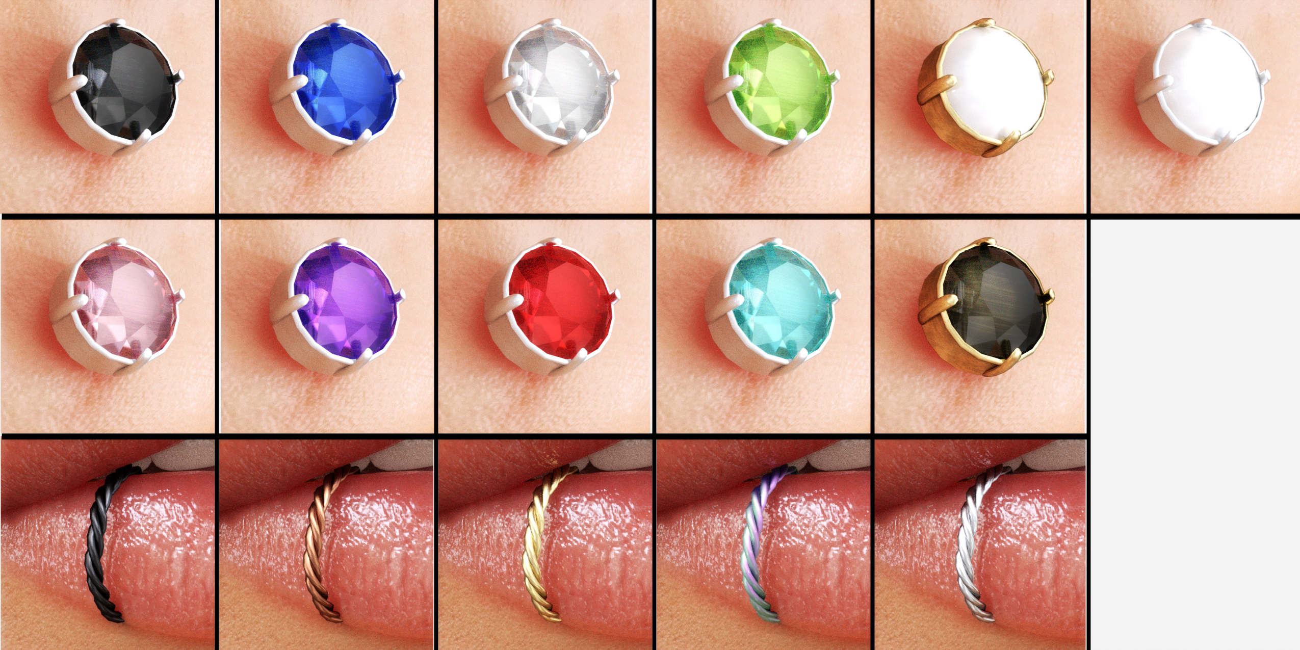 Alternative Piercing Pack for Genesis 8 Male Alternative Piercing Pack for Genesis 8 Male by: Neikdian, 3D Models by Daz 3D