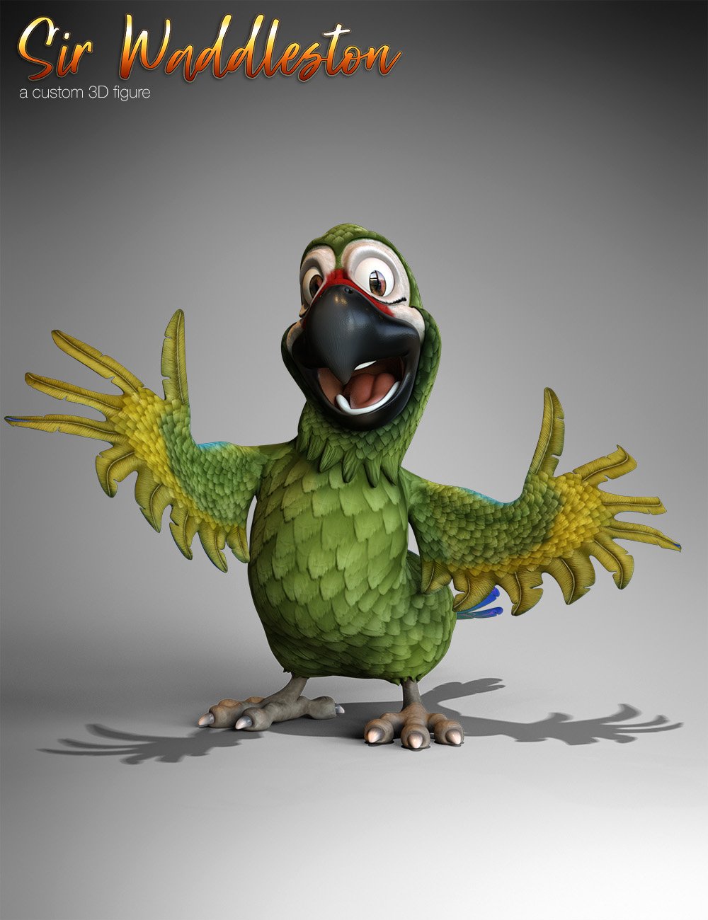 Cartoon Parrot for Daz Studio Cartoon Parrot for Daz Studio by: 3D Universe, 3D Models by Daz 3D