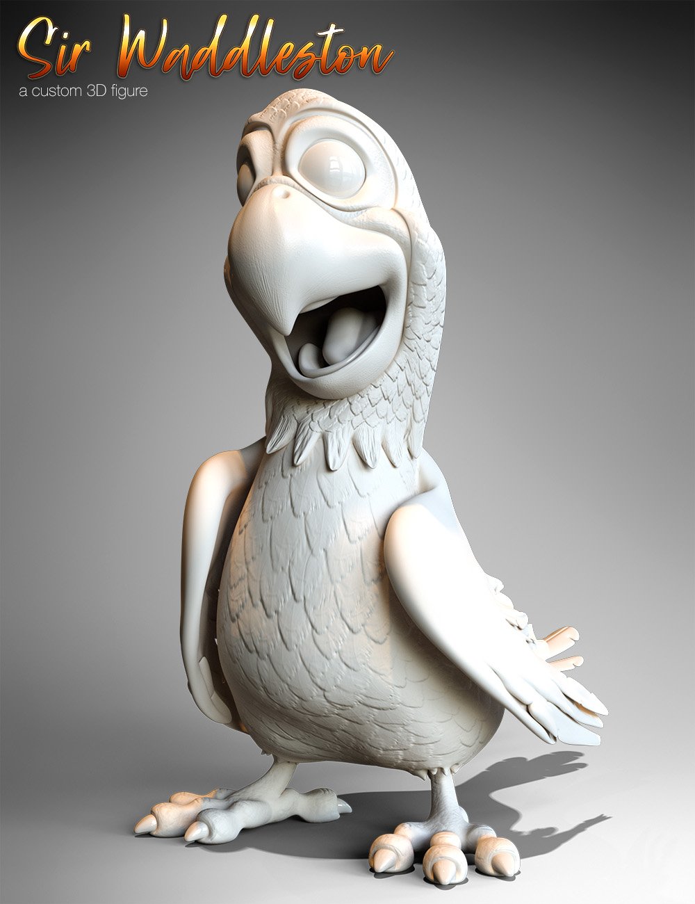 Cartoon Parrot for Daz Studio by: 3D Universe, 3D Models by Daz 3D