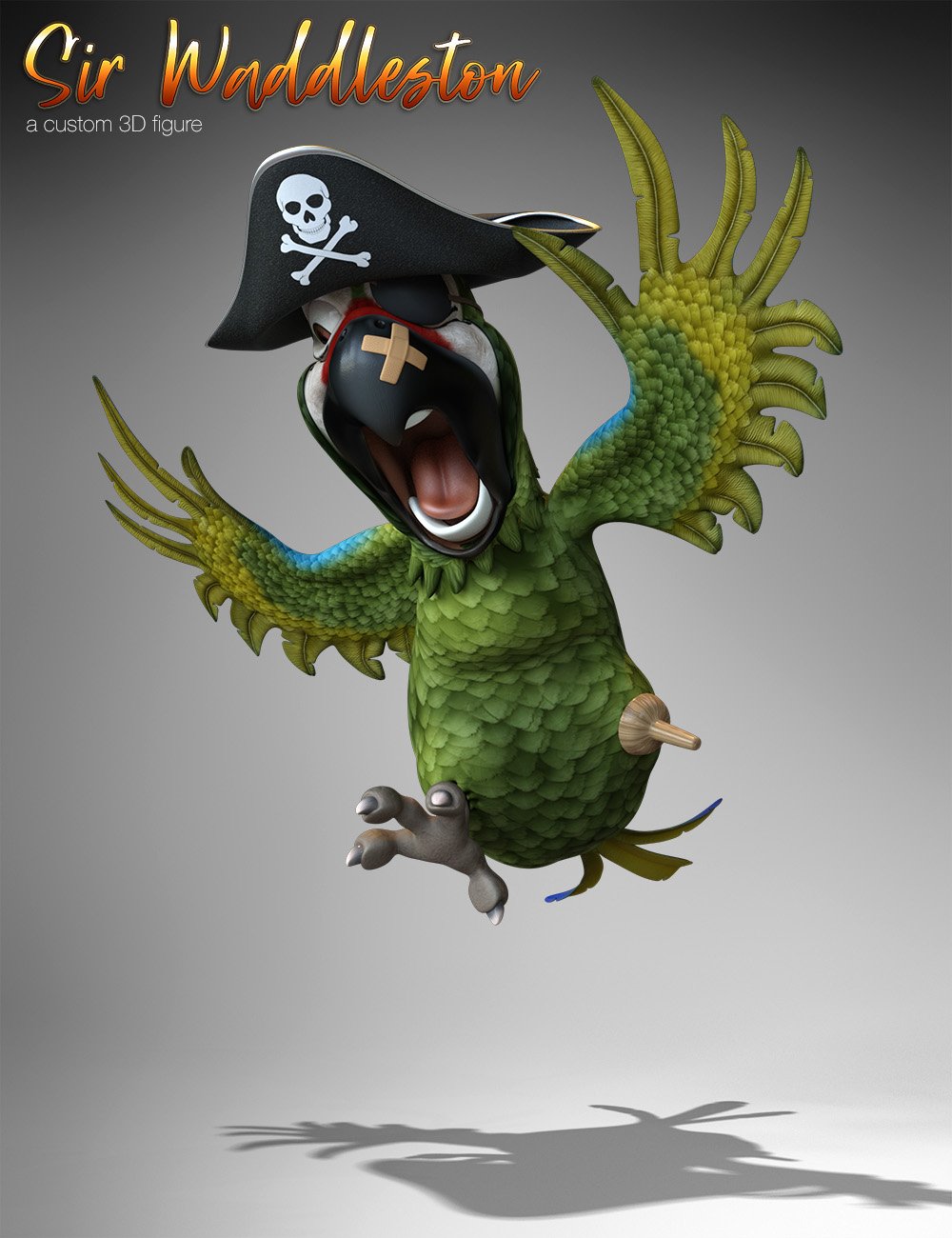 Cartoon Parrot for Daz Studio Cartoon Parrot for Daz Studio by: 3D Universe, 3D Models by Daz 3D