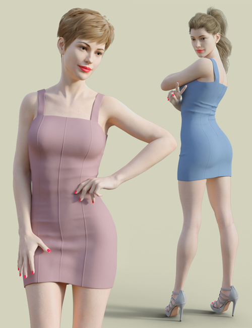 H&C Club Dress D for Genesis 3 & 8 Female by: IH Kang, 3D Models by Daz 3D