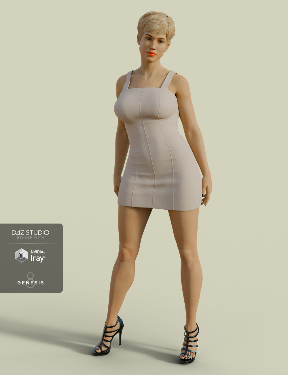 H&C Club Dress D for Genesis 3 & 8 Female by: IH Kang, 3D Models by Daz 3D