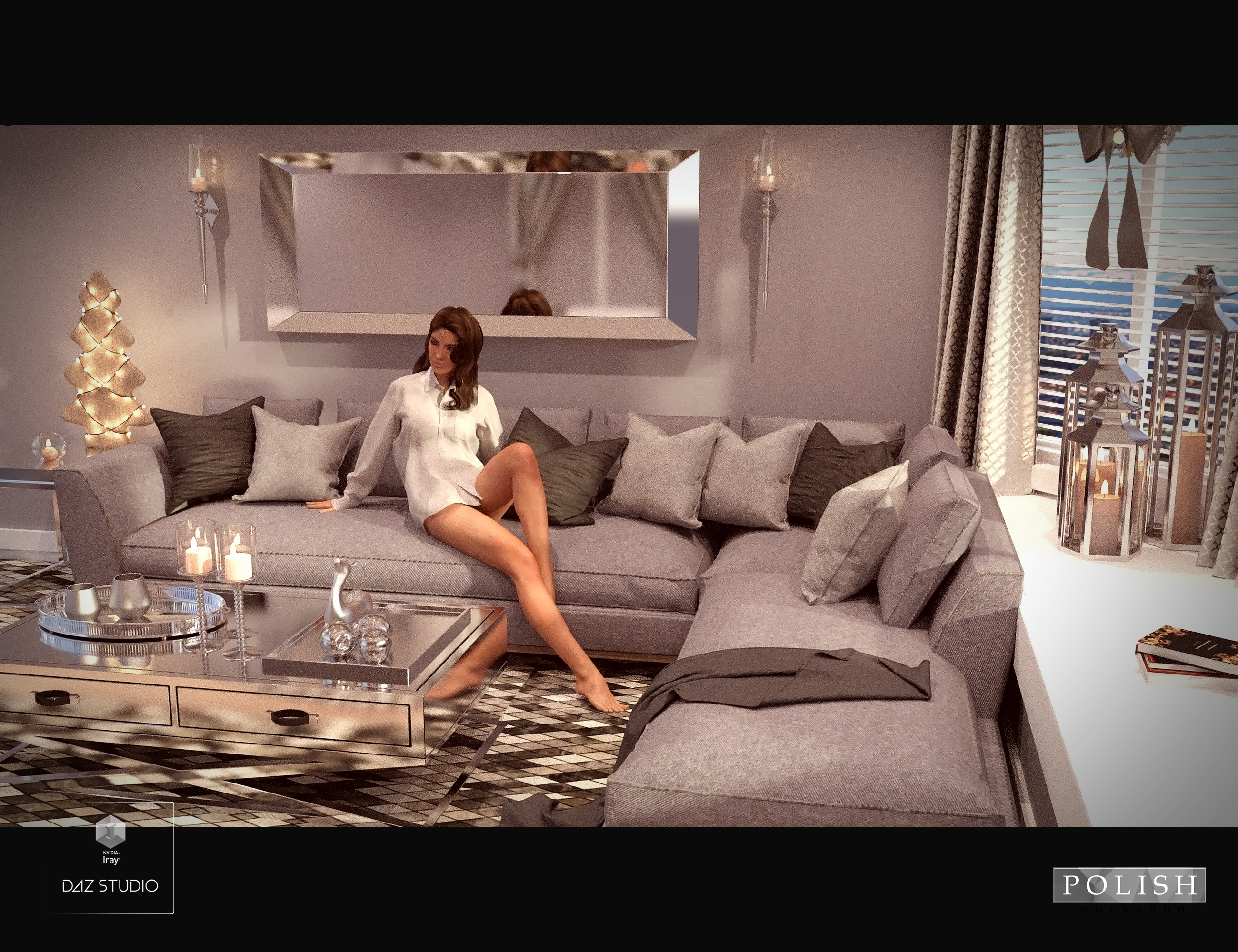 Christmas Living Room Christmas Living Room by: Polish, 3D Models by Daz 3D