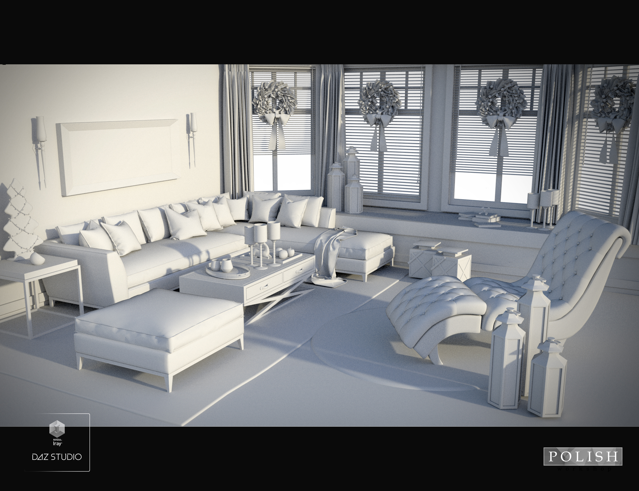 Christmas Living Room by: Polish, 3D Models by Daz 3D