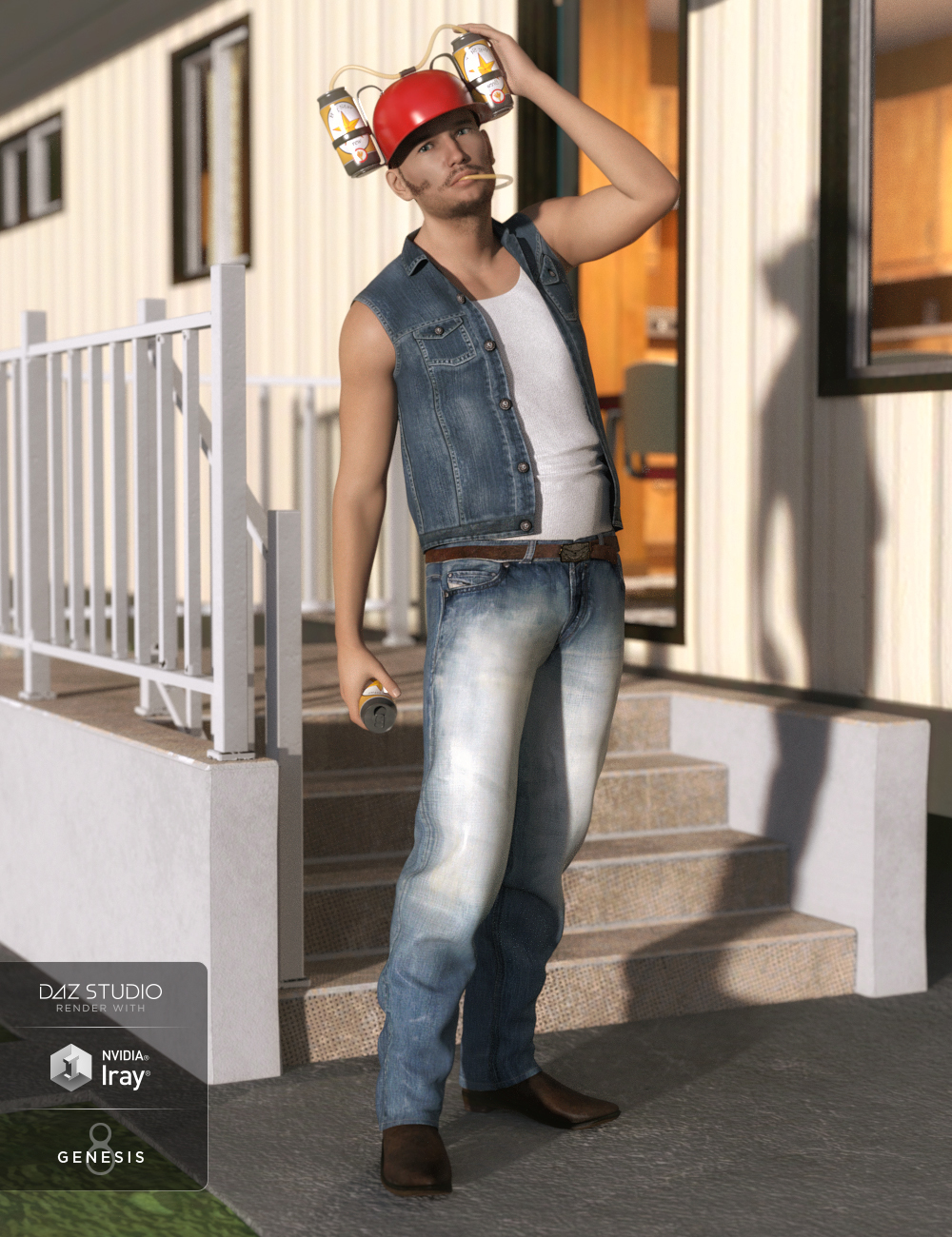 Billy Bob Outfit for Genesis 8 Male(s) by: DirtyFairyNikisatez, 3D Models by Daz 3D