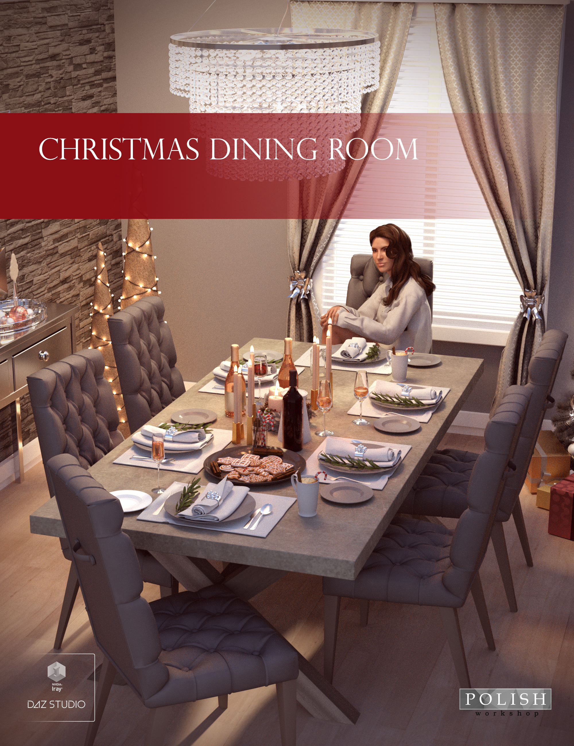 Christmas Dining Room by: Polish, 3D Models by Daz 3D