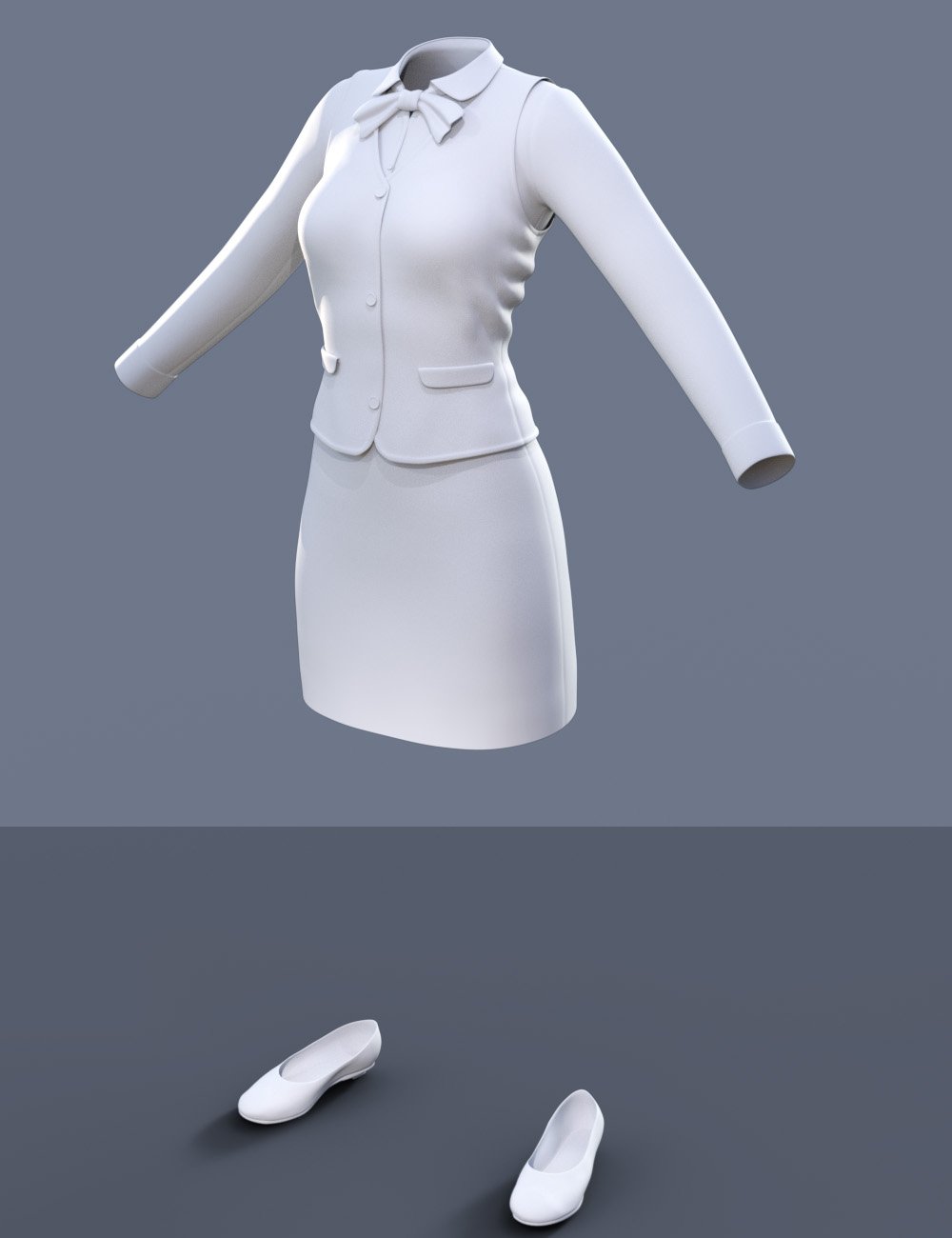 dForce Office Outfit for Genesis 8 Female(s) by: tentman, 3D Models by Daz 3D