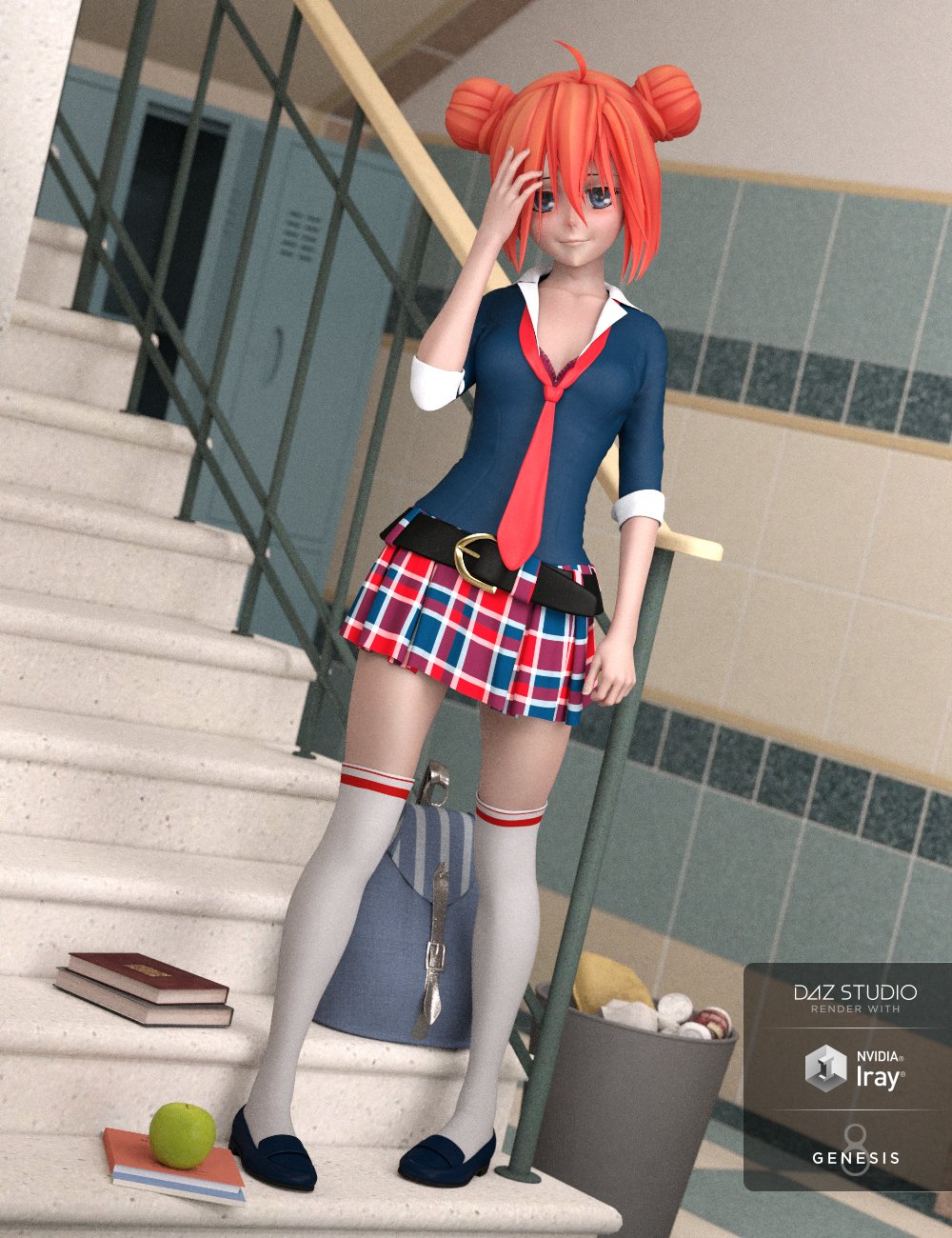dForce Yoshino Outfit for Genesis 8 Female(s) by: Mada, 3D Models by Daz 3D