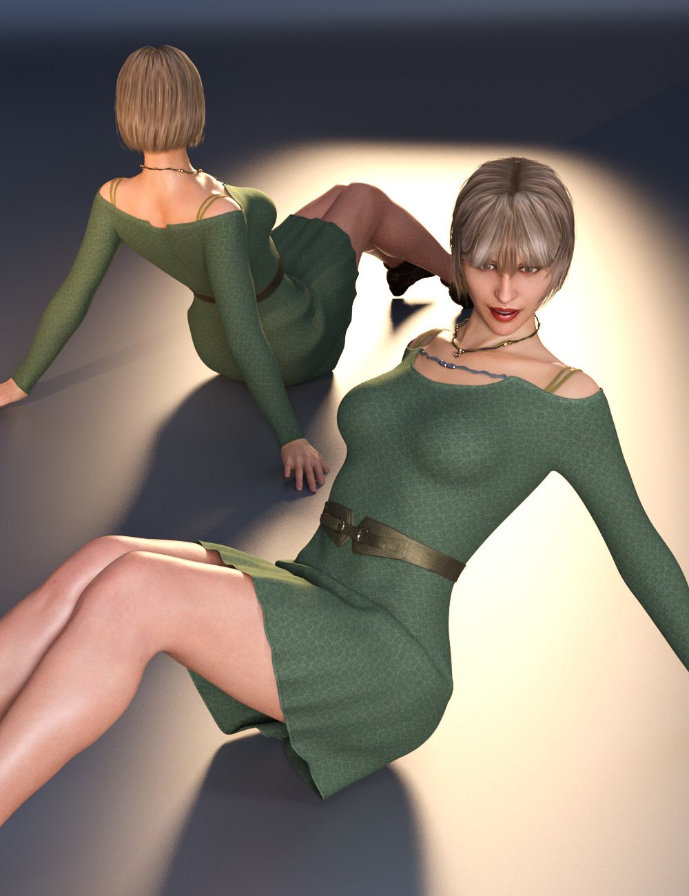 dForce Open Shoulder Dress for Genesis 8 Female(s) by: tentman, 3D Models by Daz 3D