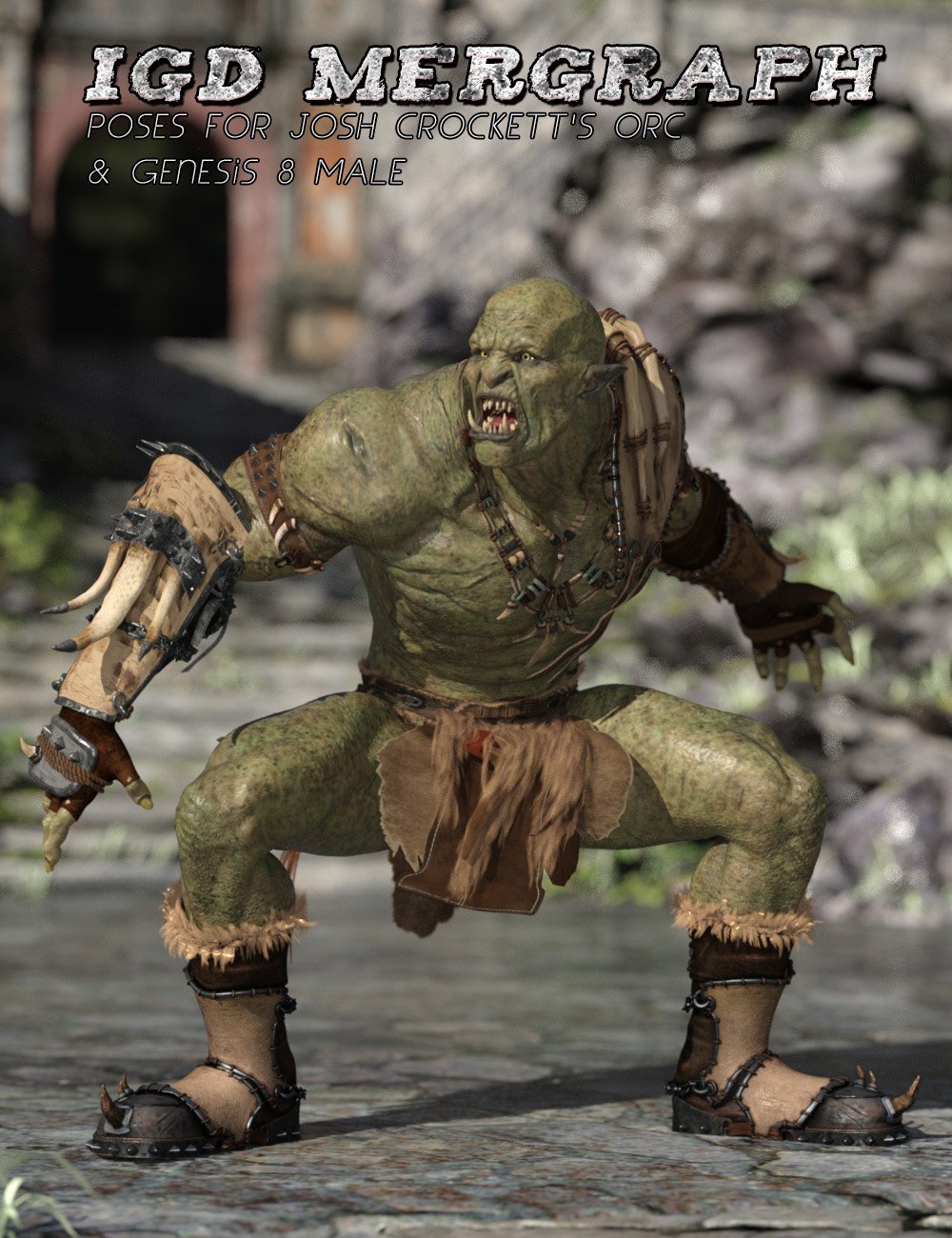 IGD Mergraph Poses for Orc HD and Genesis 8 Male by: Islandgirl, 3D Models by Daz 3D