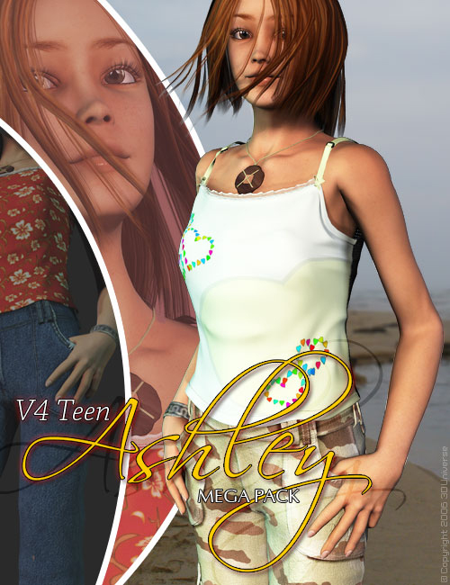 V4 Teen Ashley - Mega Pack by: 3D Universe, 3D Models by Daz 3D
