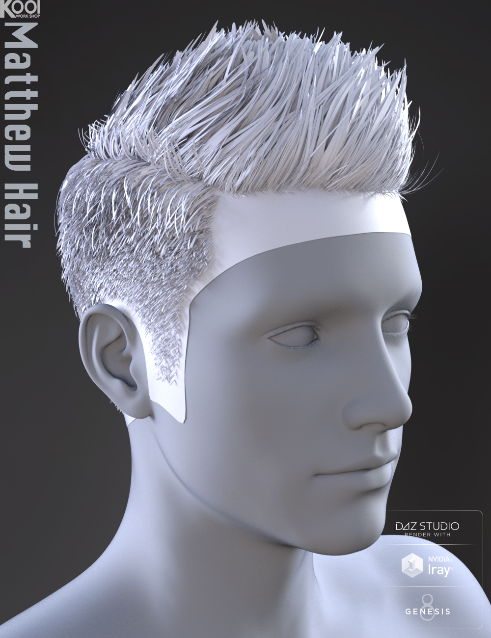 Matthew Hair for Genesis 8 Male by: Kool, 3D Models by Daz 3D
