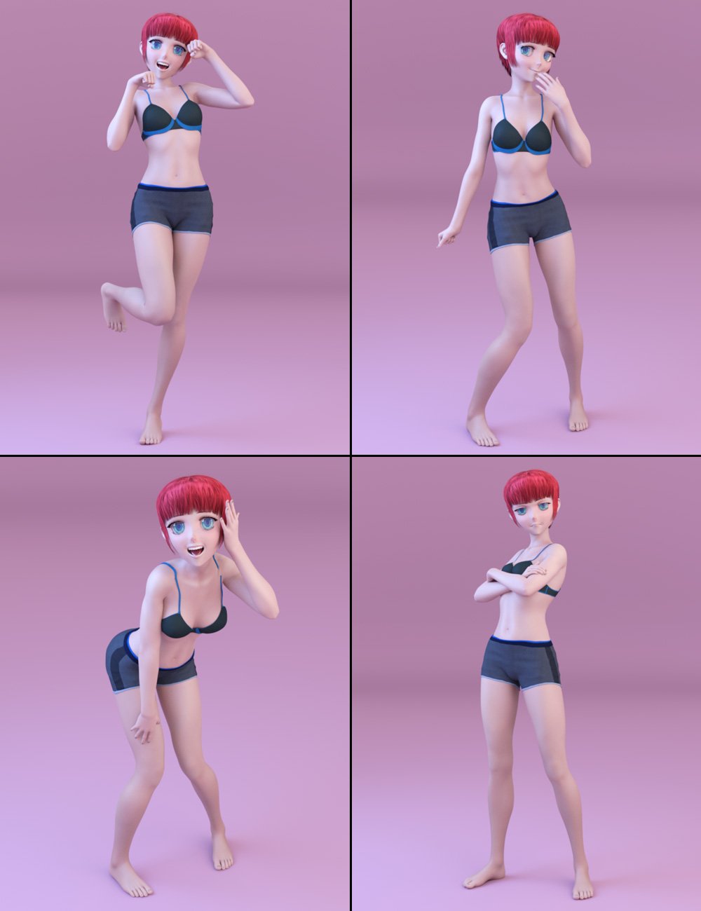 Sweet Anime Poses for Sakura 8 Sweet Anime Poses for Sakura 8 by: Leo Lee, 3D Models by Daz 3D