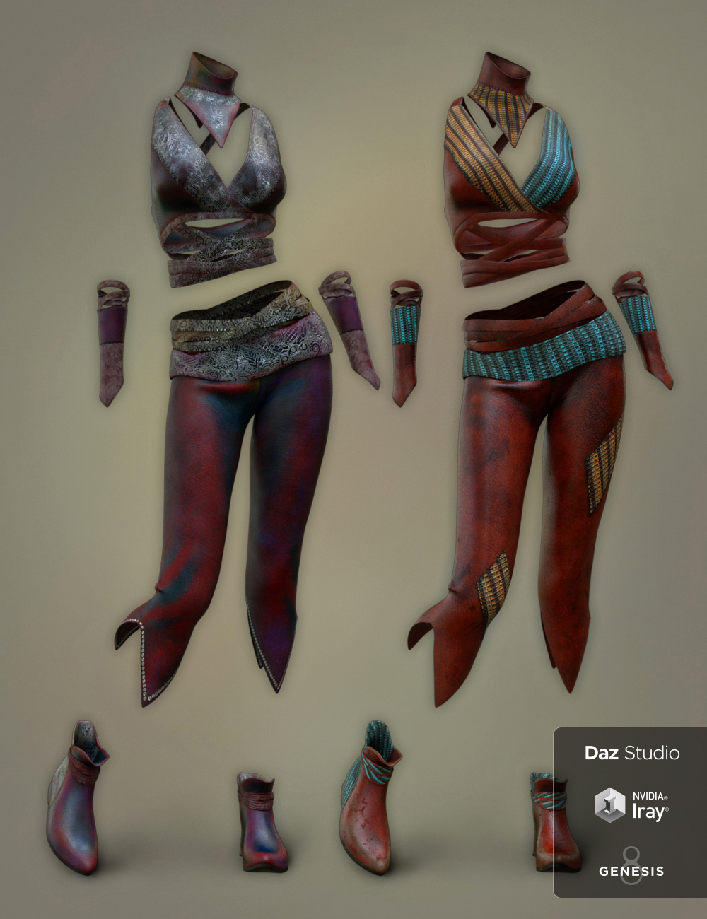 dForce Nimble Elf Outfit Textures by: Moonscape GraphicsSade, 3D Models by Daz 3D