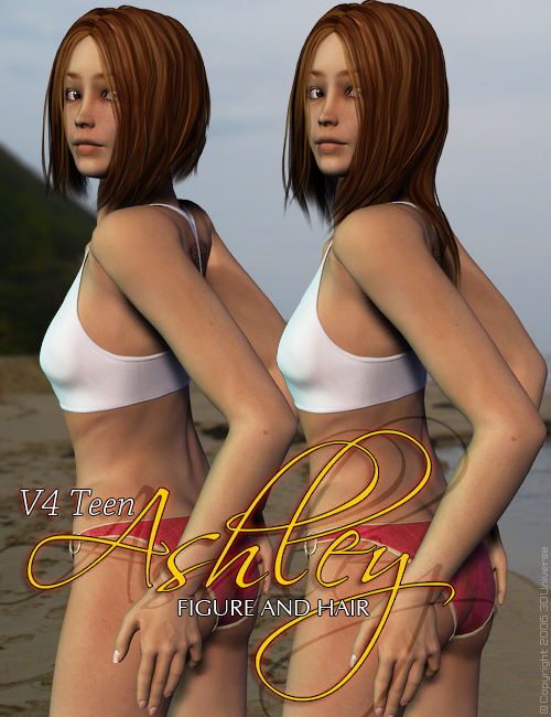 Teen Ashley Character and Hair by: 3D Universe, 3D Models by Daz 3D